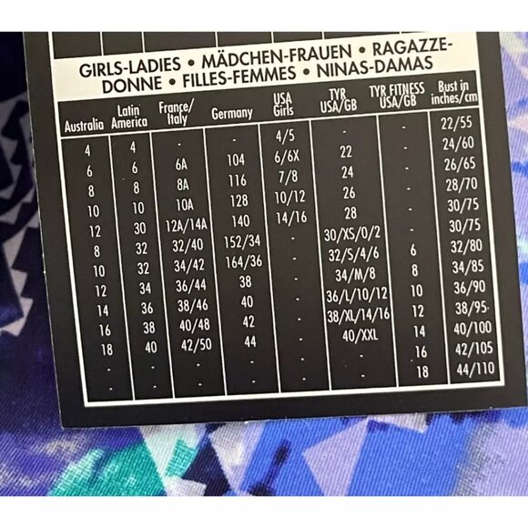 TYR DuraFast Emerald Lake Cascade Cross Tankini Top Velvet Turquoise NWT 10/12 - Picture 6 of 7